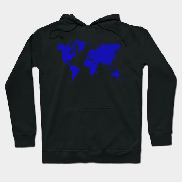 blue world map stickers Hoodie by dreamtravel